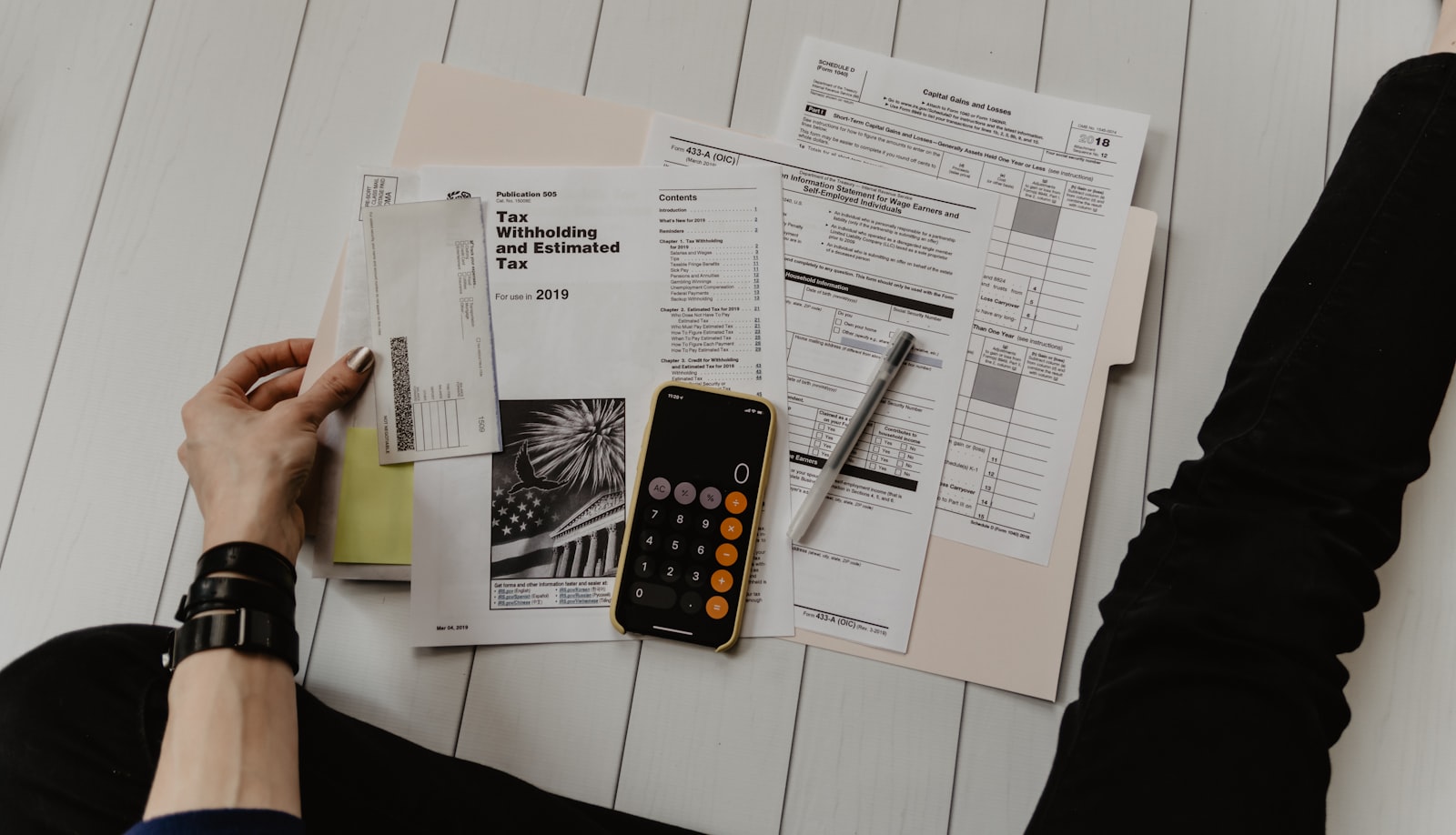 Calculadora e documentos fiscais